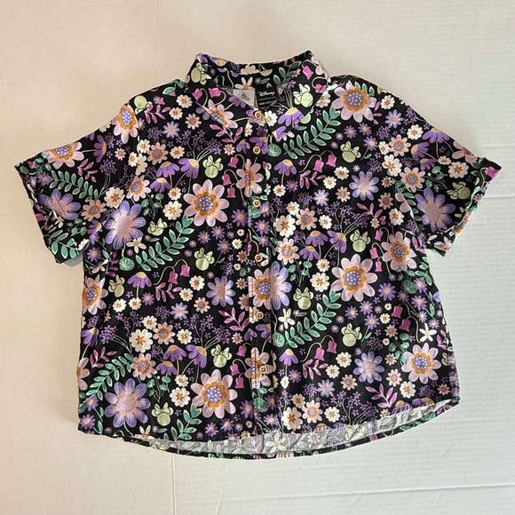 Her Universe Disney Floral Button Down Shirt - Picture 1 of 9